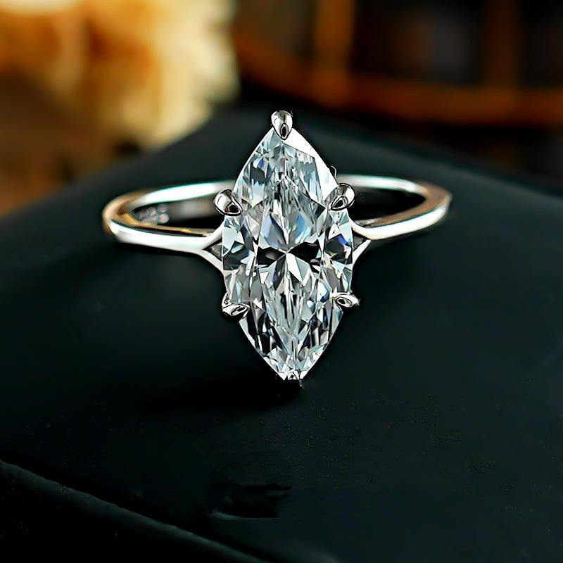 Marquise‑Cut Diamond Solitaire Ring, Elegant Gift Choice For Special Occasions