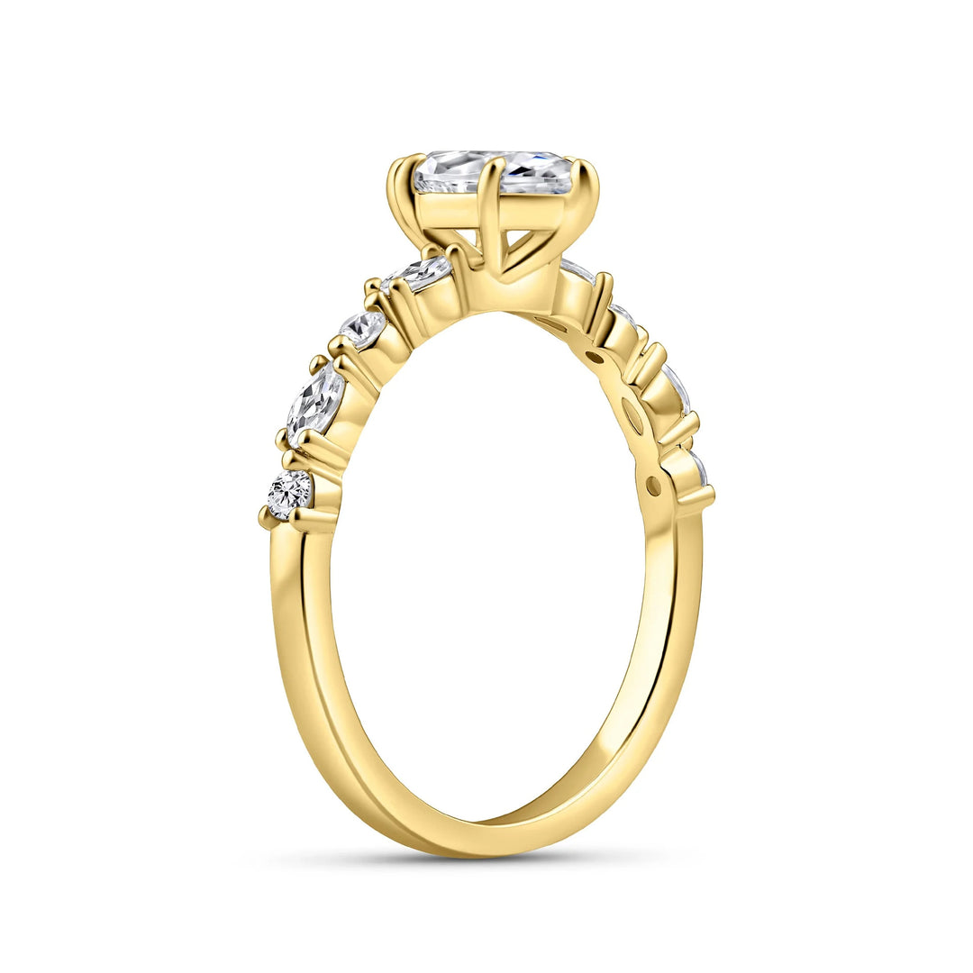 Marquise-Cut 5A-Grade Diamond-Style Promise Ring – Affordable Luxury Stackable Ring