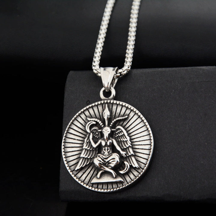 Vintage Medallion Pendant Necklace, Versatile Casual "Fallen Angel" Necklace for Couples