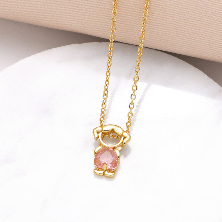 Triple Heart Birthstone Necklace, Custom Family Three Heart Gem Personalized Pendant For Mom & Best Friends