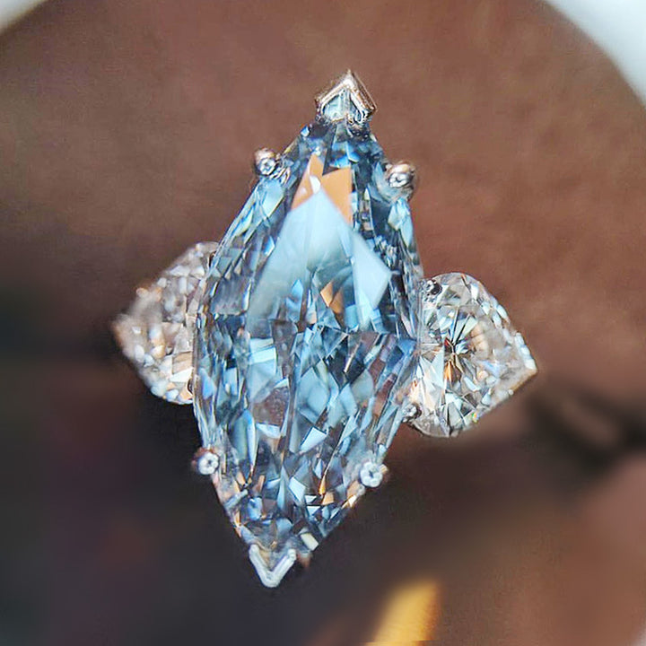 Marquise Butterfly Cluster Pave Diamond Statement Ring, Dainty Nature Inspired Butterfly Promise Ring