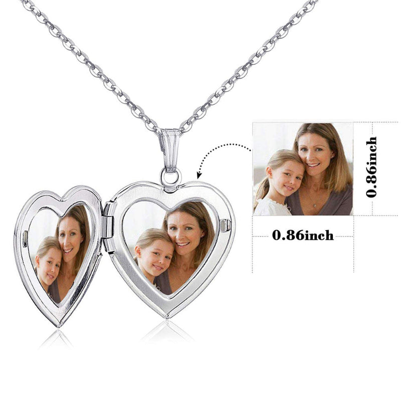 Vintage Floral Engraved Photo Locket Necklace, Stylish Patterned Collarbone Necklace