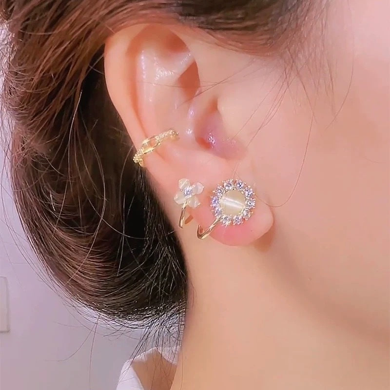 Assorted Elegant Earrings Collection, Multi Style Sparkling Statement Earrings for Women