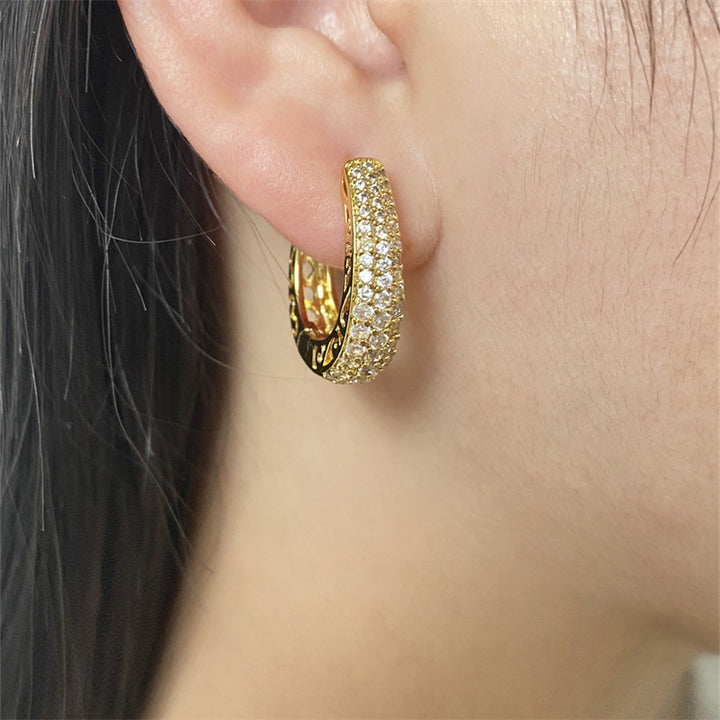 S925 &amp; 14K Gold‑Tone Diamond Hoop Earrings Collection, Multiple Styles