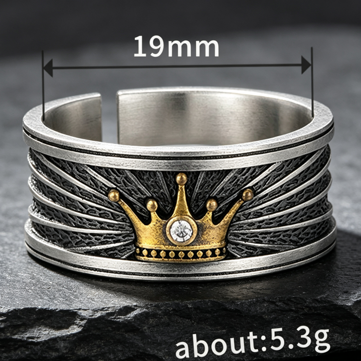 Multi‑Style Open Adjustable Men’s Statement Ring Collection, Vintage Textured Gothic Punk Rings