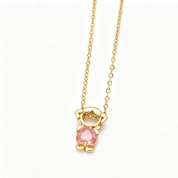 Triple Heart Birthstone Necklace, Custom Family Three Heart Gem Personalized Pendant For Mom & Best Friends