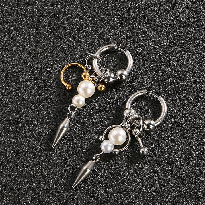 Single‑Sold Spike Pearl Tassel Drop Earrings Earring, Great for Gifting &amp; Daily Wear
