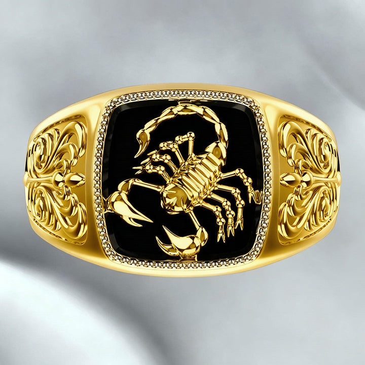 Carved Scorpion Signet Ring, Great for Birthday, Christmas Gift &amp; Daily Wear for Men