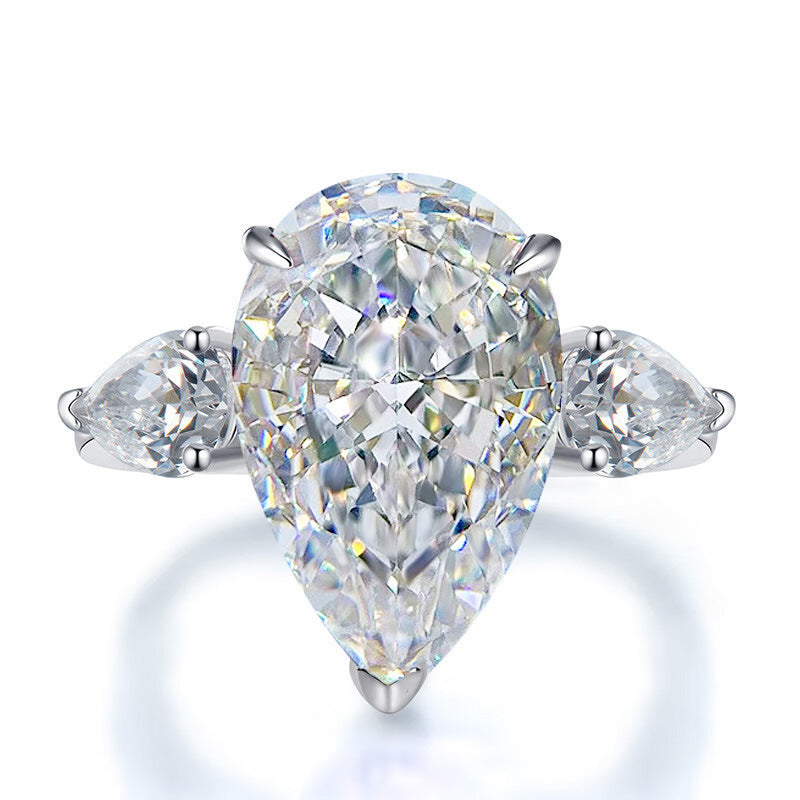 Stunning Adjustable Open 2-Carat Diamond Ring Set, Sparkling Statement Rings for Women