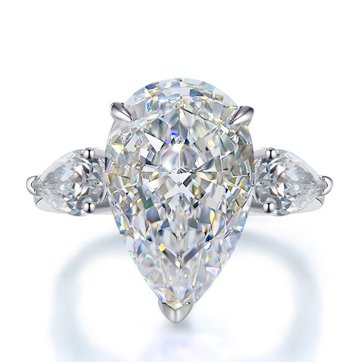 Stunning Adjustable Open 2-Carat Diamond Ring Set, Sparkling Statement Rings for Women