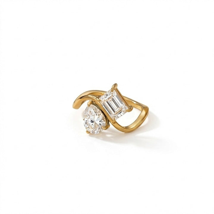 4 Style Gold Solitaire Diamond Ring Collection, Modern Quiet Luxury Promise Jewelry