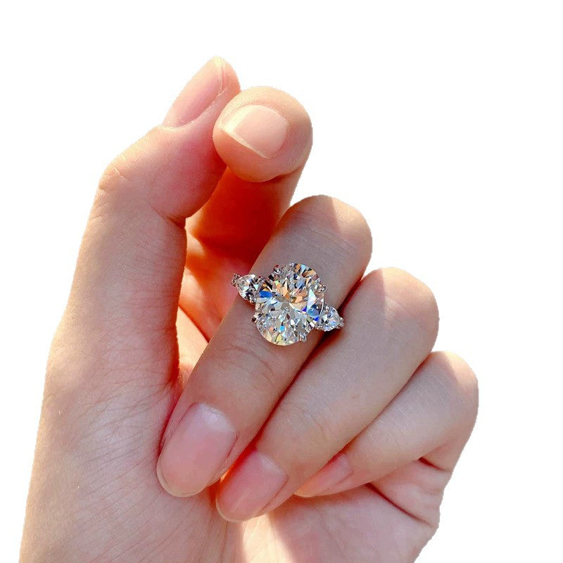 S925 Silver Adjustable Oval "Pigeon&
