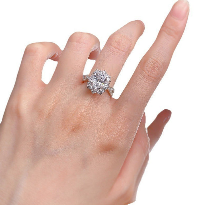 3‑Carat Halo Twist Shank Open Adjustable Ring Collection