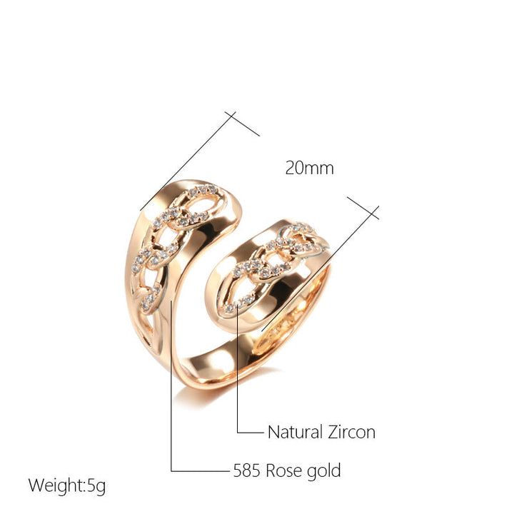 Set with Diamonds Open Ring, Adjustable 18K Gold Statement Band