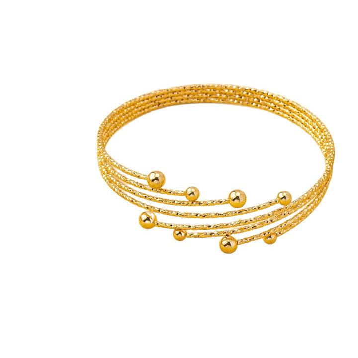 Multi Layer Beaded Bangle &amp; Open Ring Jewelry Set, Stackable Wrap Bracelet Ring Kit for Women
