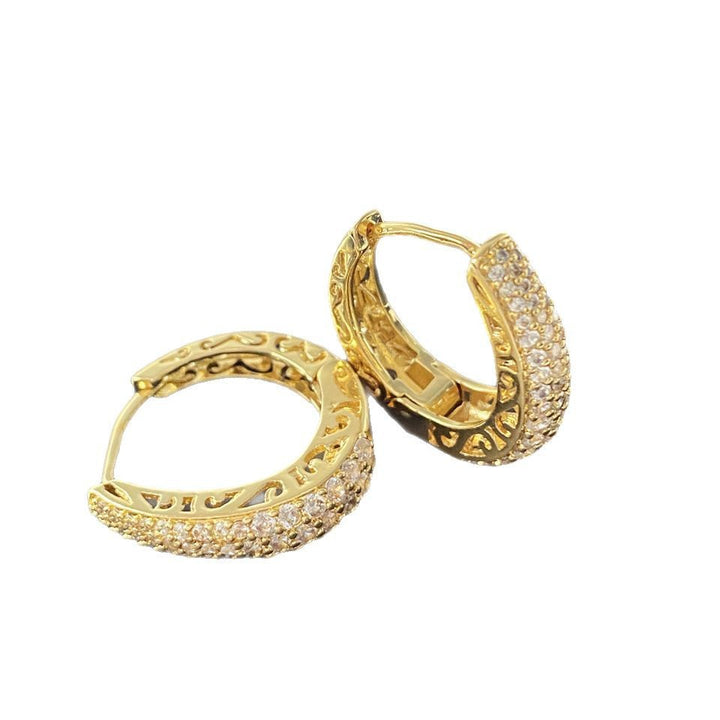 S925 &amp; 14K Gold‑Tone Diamond Hoop Earrings Collection, Multiple Styles