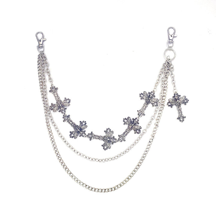 Gothic Multi‑Layer Pant Chain, Stylish Metal Wallet Chain Ornament for Jeans Street‑Wear Outfit