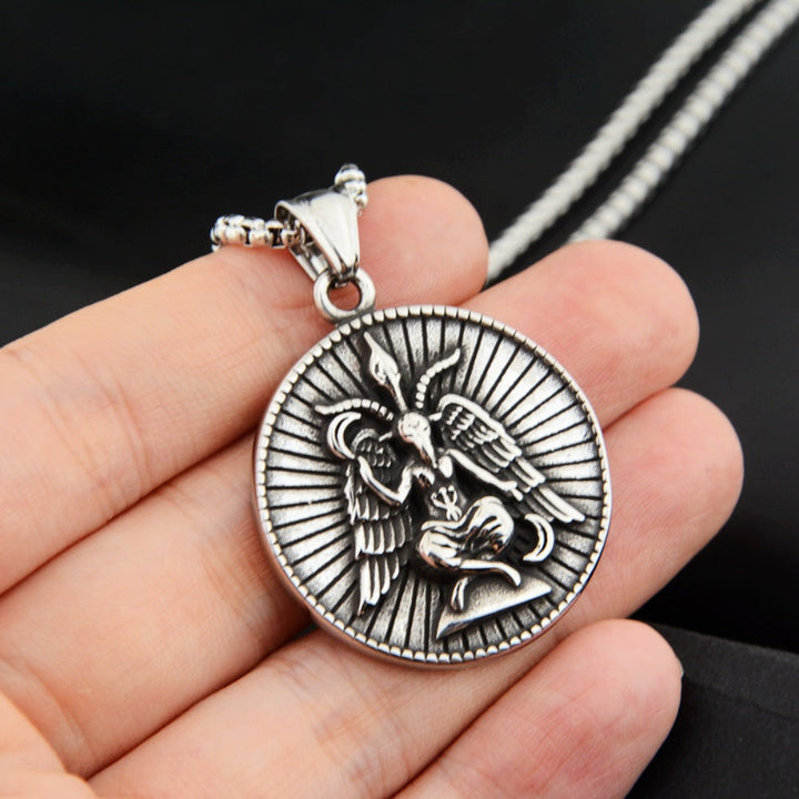 Vintage Medallion Pendant Necklace, Versatile Casual "Fallen Angel" Necklace for Couples