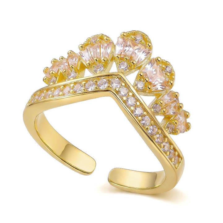 Fashion Adjustable Opening Rings, Sparkling Diamond &amp; Colored Gems Pearl Rings for Women