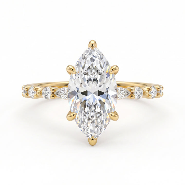 Marquise-Cut 5A-Grade Diamond-Style Promise Ring – Affordable Luxury Stackable Ring