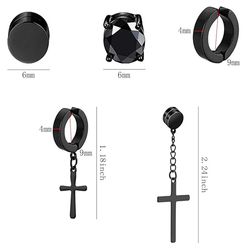 15 Pairs Mixed‑Style No‑Piercing Magnetic Ear Clips Set, Multi‑Color & Multi‑Design Pack For Men & Women