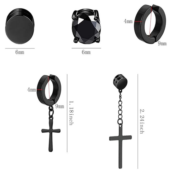 15 Pairs Mixed‑Style No‑Piercing Magnetic Ear Clips Set, Multi‑Color & Multi‑Design Pack For Men & Women