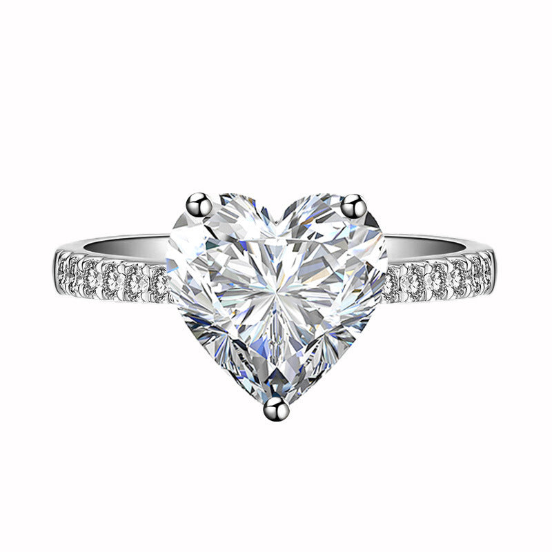 Heart Cut Solitaire Diamond Engagement Ring, Bridal Promise Wedding Ring Luxury Women’s Statement Jewelry
