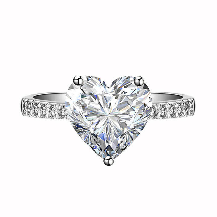 Heart Cut Solitaire Diamond Engagement Ring, Bridal Promise Wedding Ring Luxury Women’s Statement Jewelry