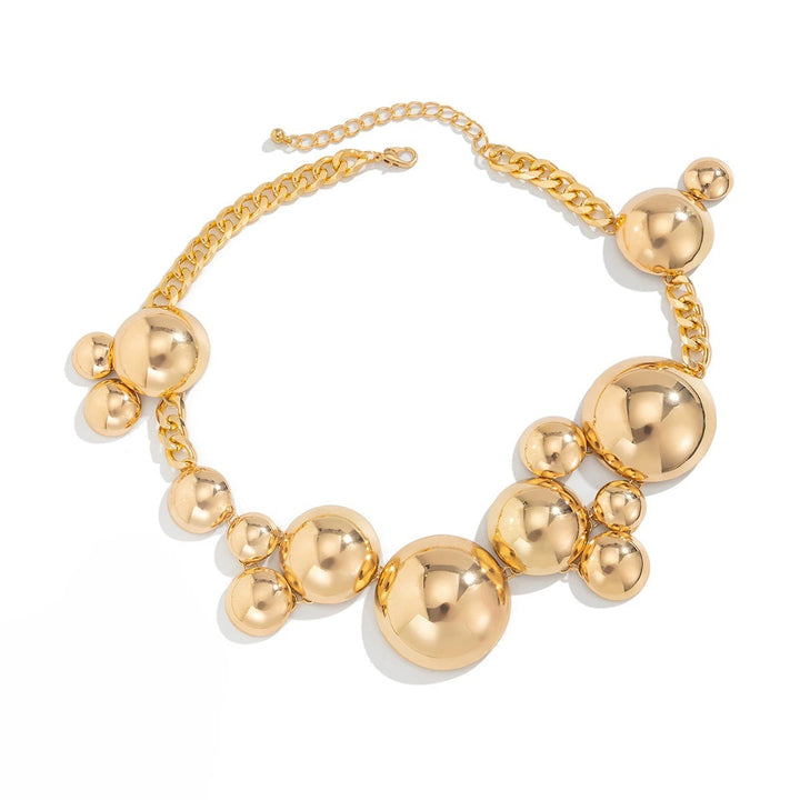 Oversized Dome Jewelry Set, Bold Statement Bib Necklace & Bracelet