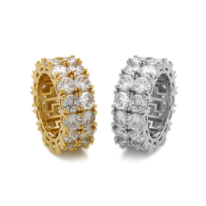 Full Eternity Band Ring, Trendy Hip-Hop Style Ring for Men and Women