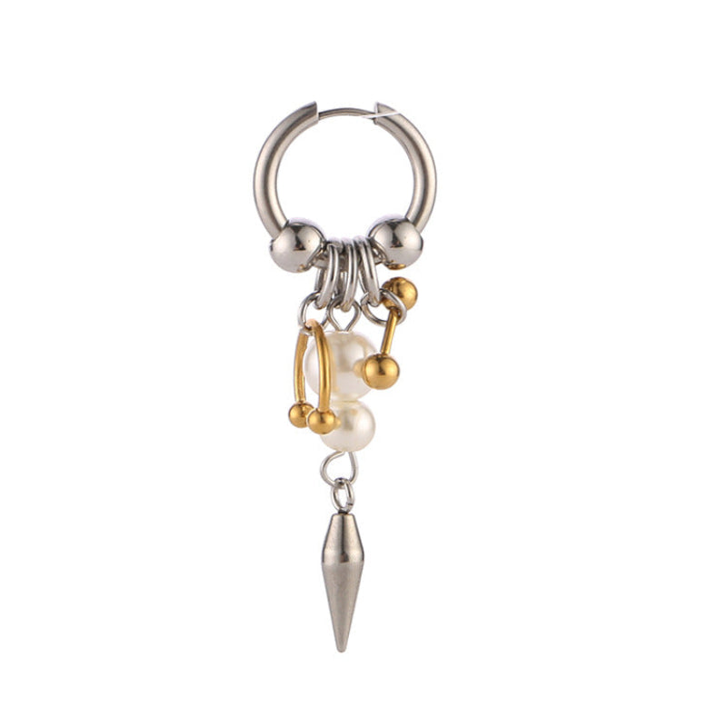 Single‑Sold Spike Pearl Tassel Drop Earrings Earring, Great for Gifting &amp; Daily Wear