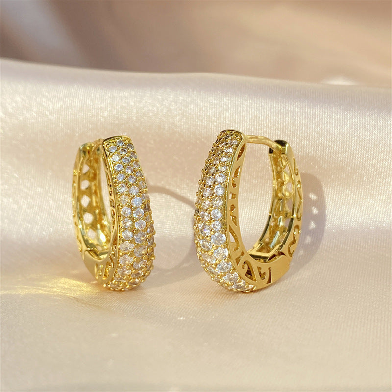 S925 &amp; 14K Gold‑Tone Diamond Hoop Earrings Collection, Multiple Styles
