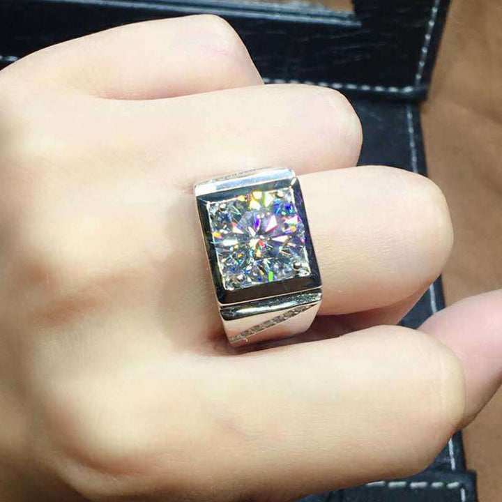 S925 3‑Carat Adjustable Couple Rings, Perfect for Birthday, Christmas Gift &amp; Daily Wear