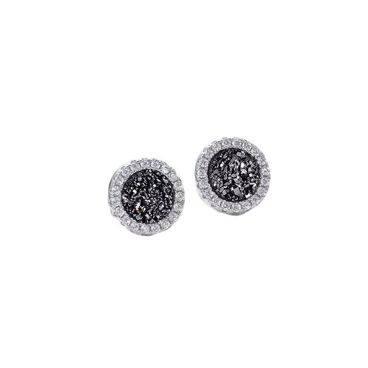 Diamond Cluster Brilliant Magnetic Ear Clips, Men’s Round Halo Magnetic Stud Earrings, No‑Piercing Required