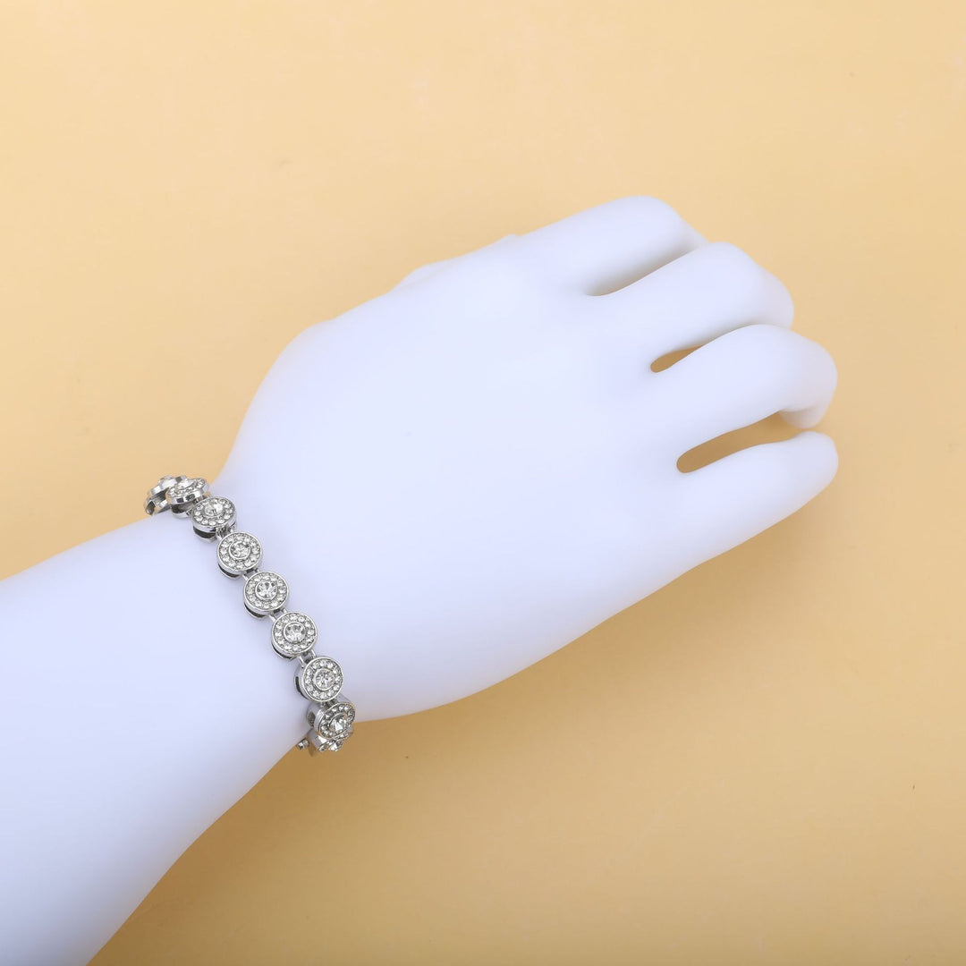 S925 Silver &amp; 14K‑Tone Necklace &amp; Bracelet Jewelry Set, Ideal Gift For Women