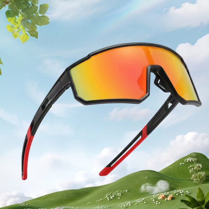 Oversized Wraparound Sports Sunglasses, UV‑Protection Cycling Outdoor Glasses
