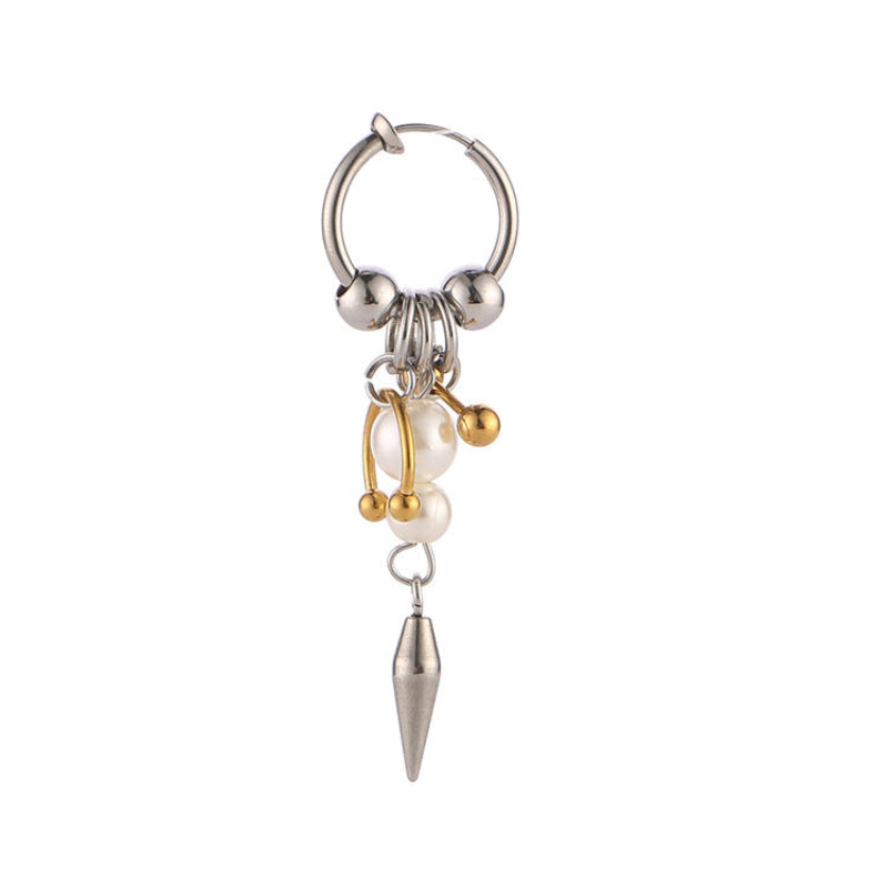 Single‑Sold Spike Pearl Tassel Drop Earrings Earring, Great for Gifting &amp; Daily Wear
