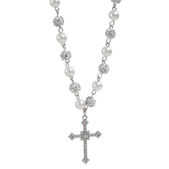 Unisex Cross Necklace, Silver Dainty Religious Faith Couple Collarbone Jewelry For Men & Women