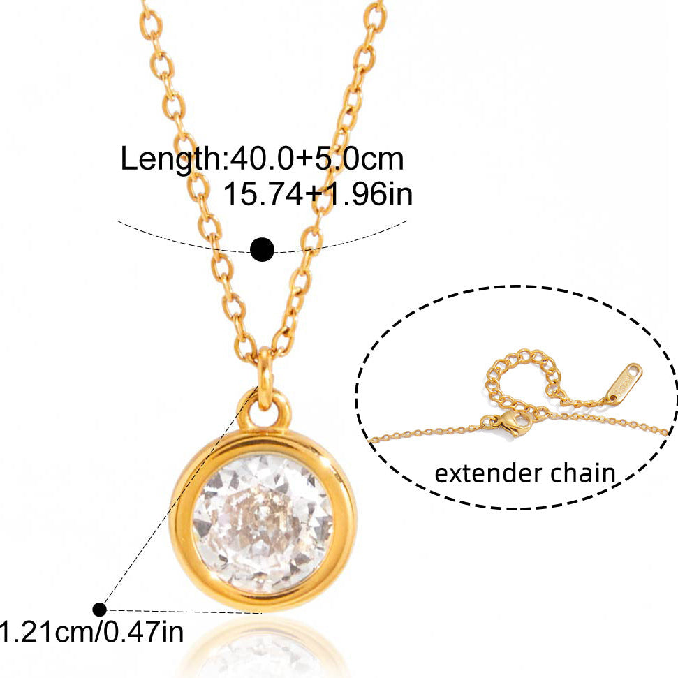 3-Piece 18k Diamond Necklace Set, Y-Chain Necklace Layerable Daily Necklaces