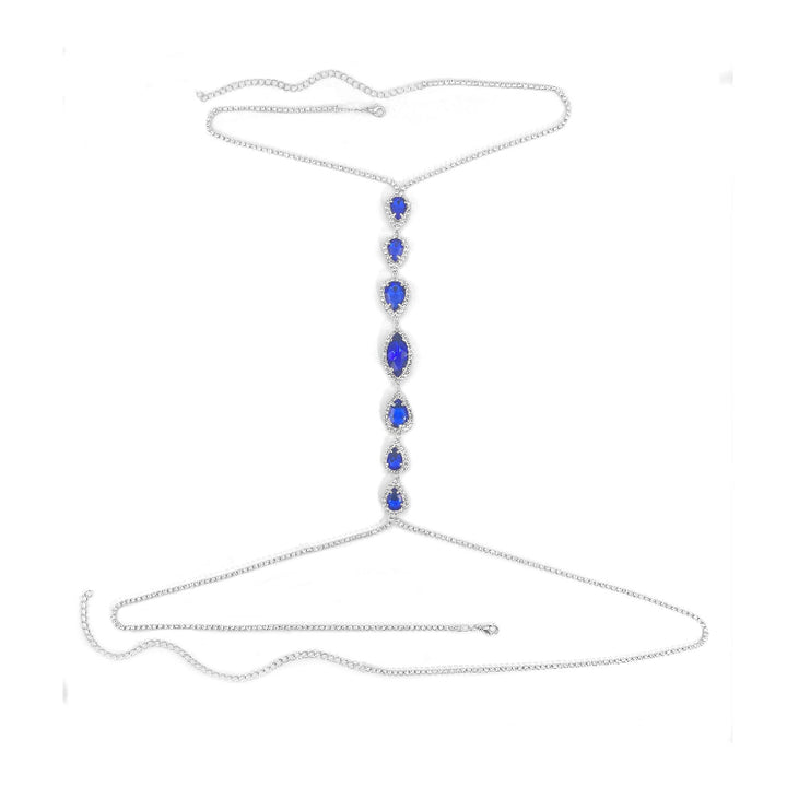 Sexy Beach Bikini Diamond Multi-Layer Tassel Body Chain Luxury Diamond & Colored Gem Cross Chest Chain