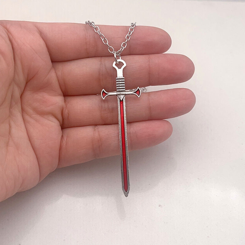 S925 Sword‑Through‑Heart Couple Collarbone Necklaces, Perfect Gift Choice For Couples