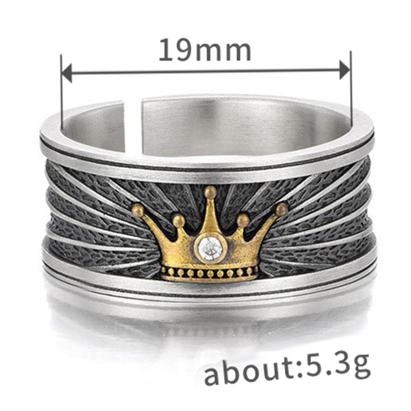 Multi‑Style Open Adjustable Men’s Statement Ring Collection, Vintage Textured Gothic Punk Rings