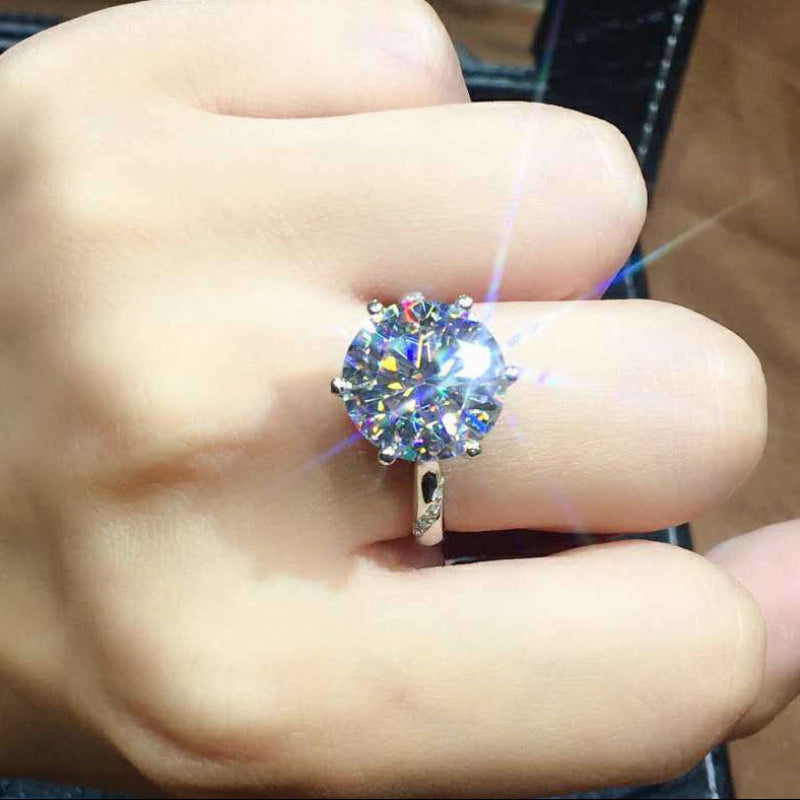 S925 3‑Carat Adjustable Couple Rings, Perfect for Birthday, Christmas Gift &amp; Daily Wear