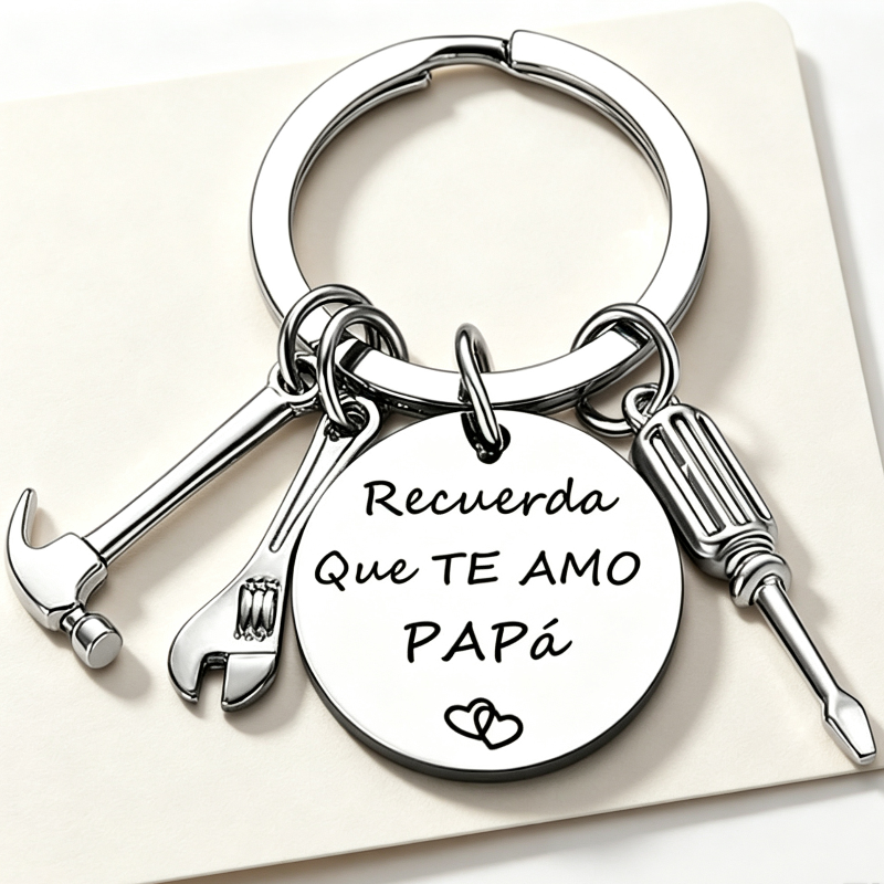 Family Themed Engraved Sentimental Keychain, Combination Keychain Collection