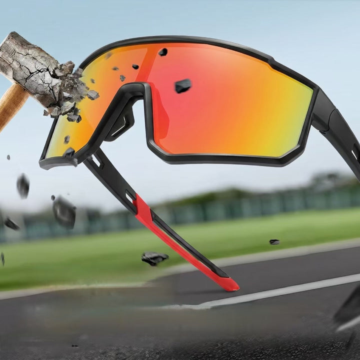 Oversized Wraparound Sports Sunglasses, UV‑Protection Cycling Outdoor Glasses