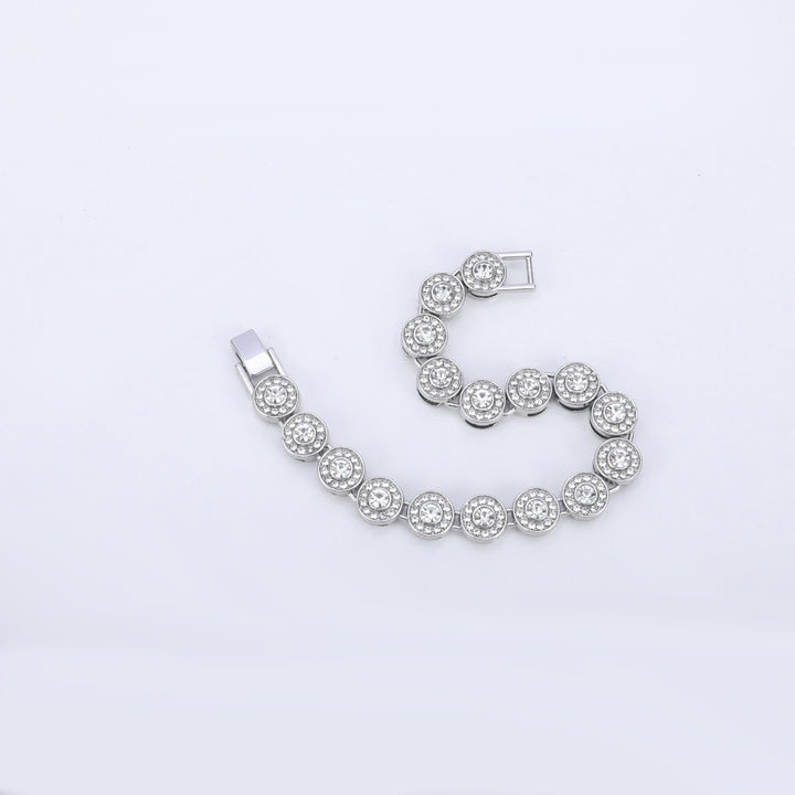 S925 Silver &amp; 14K‑Tone Necklace &amp; Bracelet Jewelry Set, Ideal Gift For Women