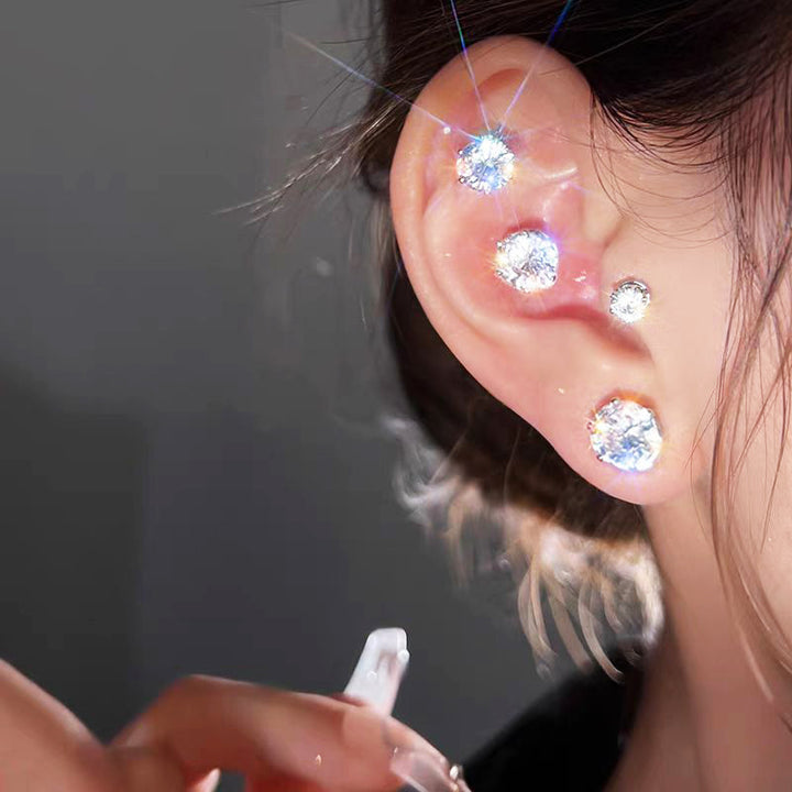 S925 No‑Pierce Magnetic Stud Earrings, Great for Birthday, Christmas Gift &amp; Daily Wear