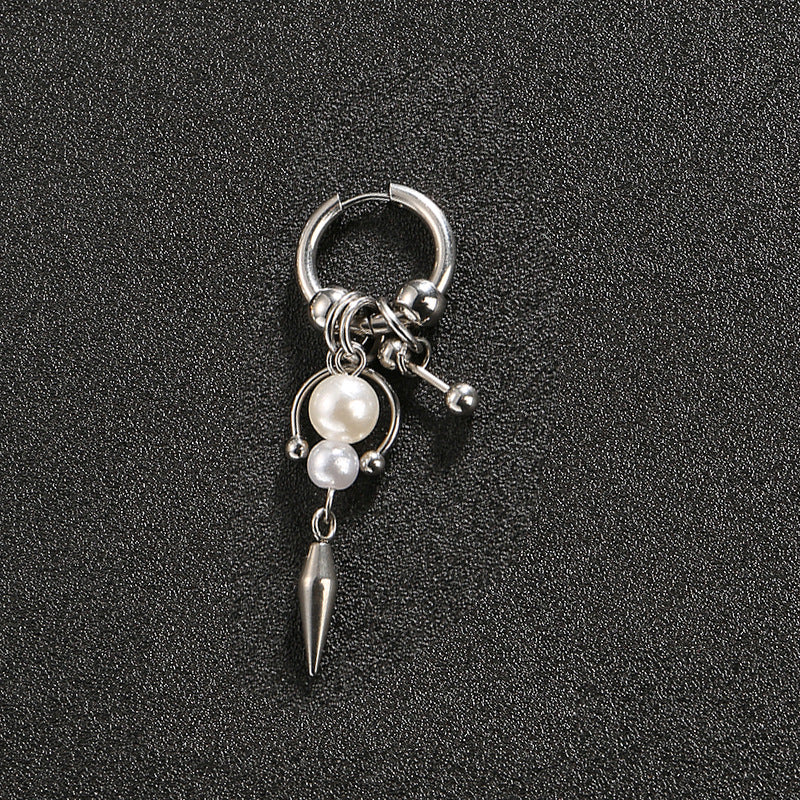 Single‑Sold Spike Pearl Tassel Drop Earrings Earring, Great for Gifting &amp; Daily Wear