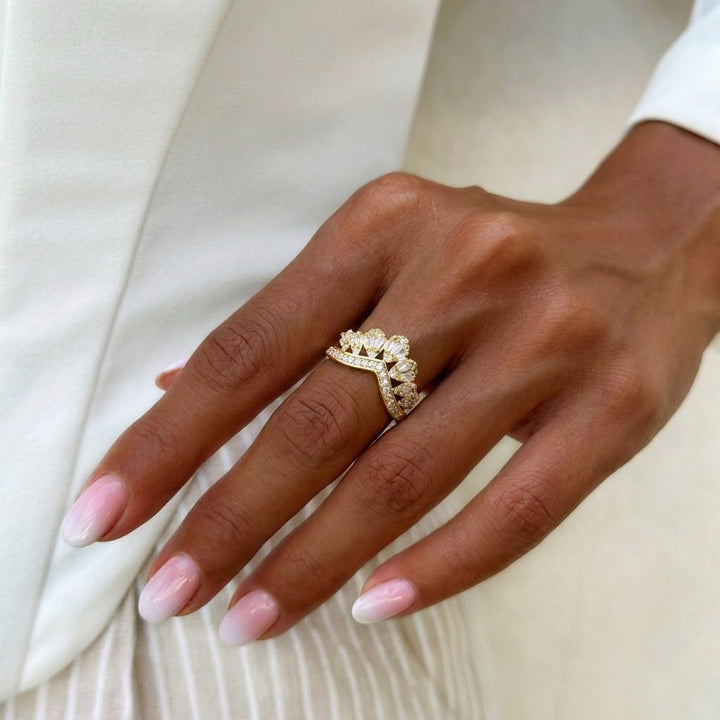 Fashion Adjustable Opening Rings, Sparkling Diamond &amp; Colored Gems Pearl Rings for Women