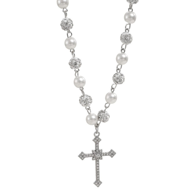 Unisex Cross Necklace, Silver Dainty Religious Faith Couple Collarbone Jewelry For Men & Women